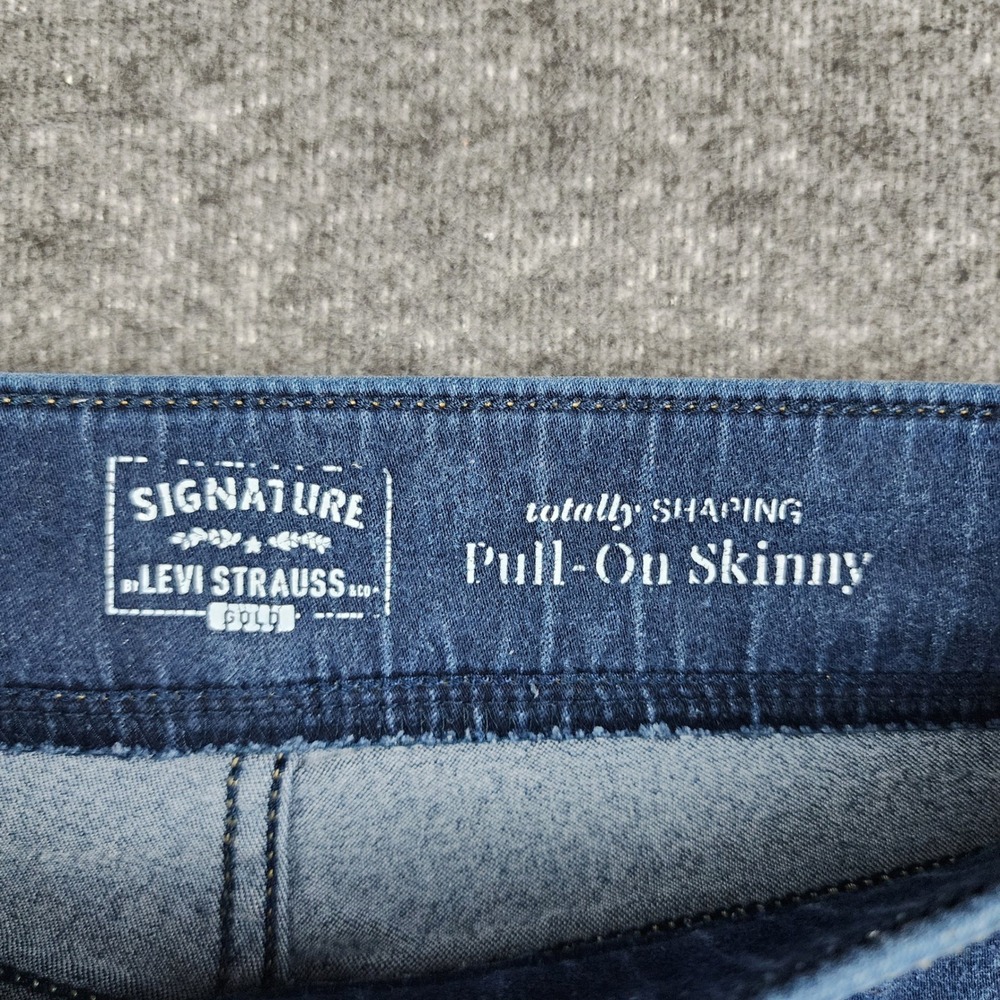 Signature Levi‎ Strauss Pull-On Skinny Jeans Womens 4L W27 L32 Totally Shaping - Picture 7 of 7